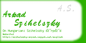 arpad szihelszky business card